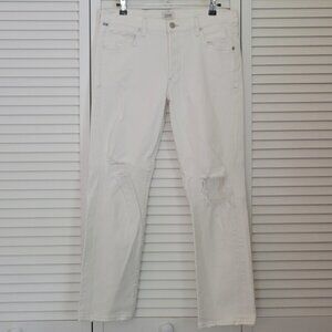 COH Emerson Slim Boyfriend Knee Tear Jean in Fracture Destroy White